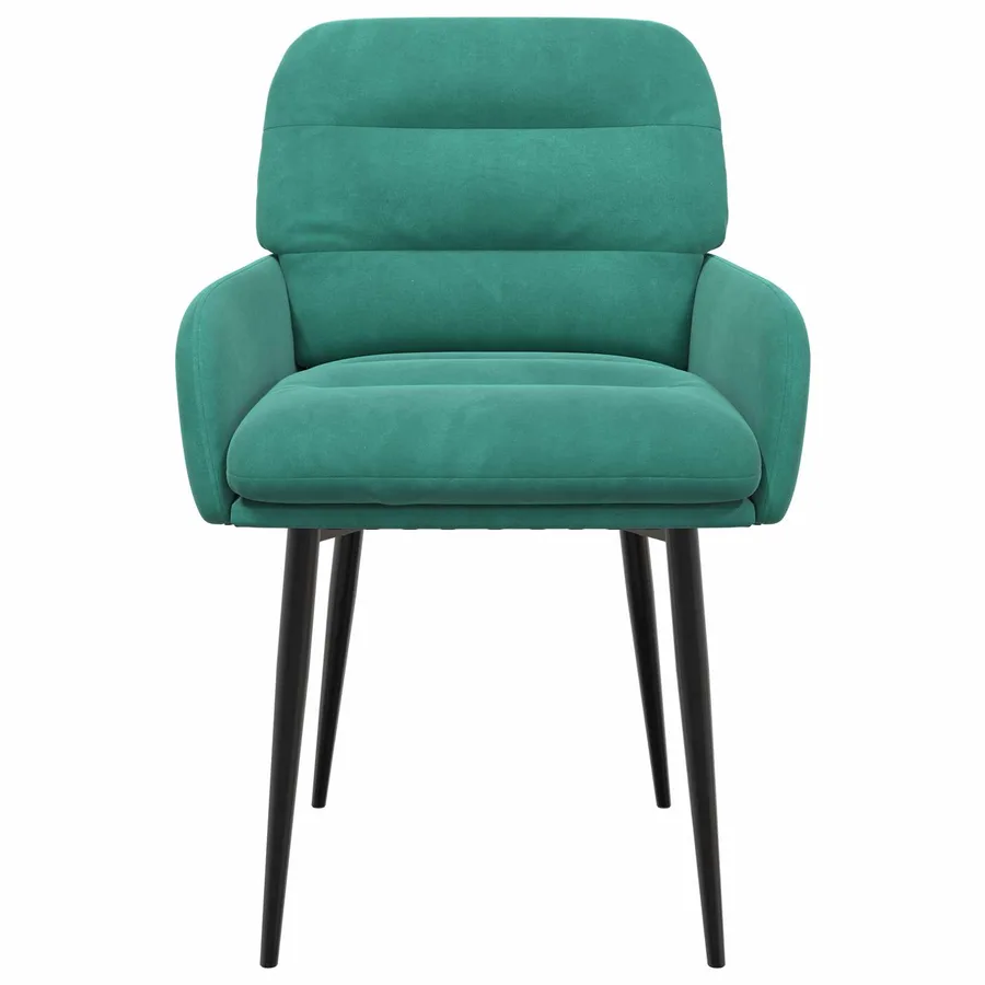 Chaises de salle à manger 2 pcs Velours Turquoise - 3