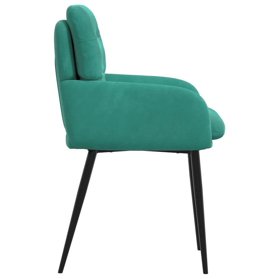 Chaises de salle à manger 2 pcs Velours Turquoise - 4