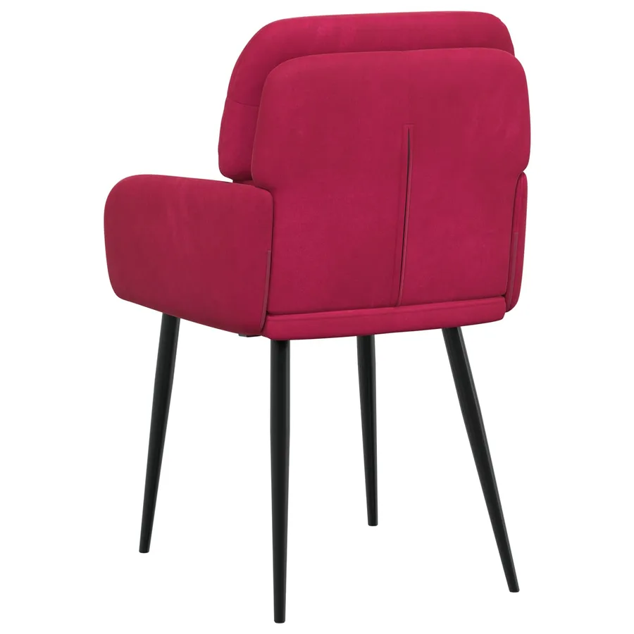 Chaises de salle à manger 6 pcs Velours Bordeaux - 5