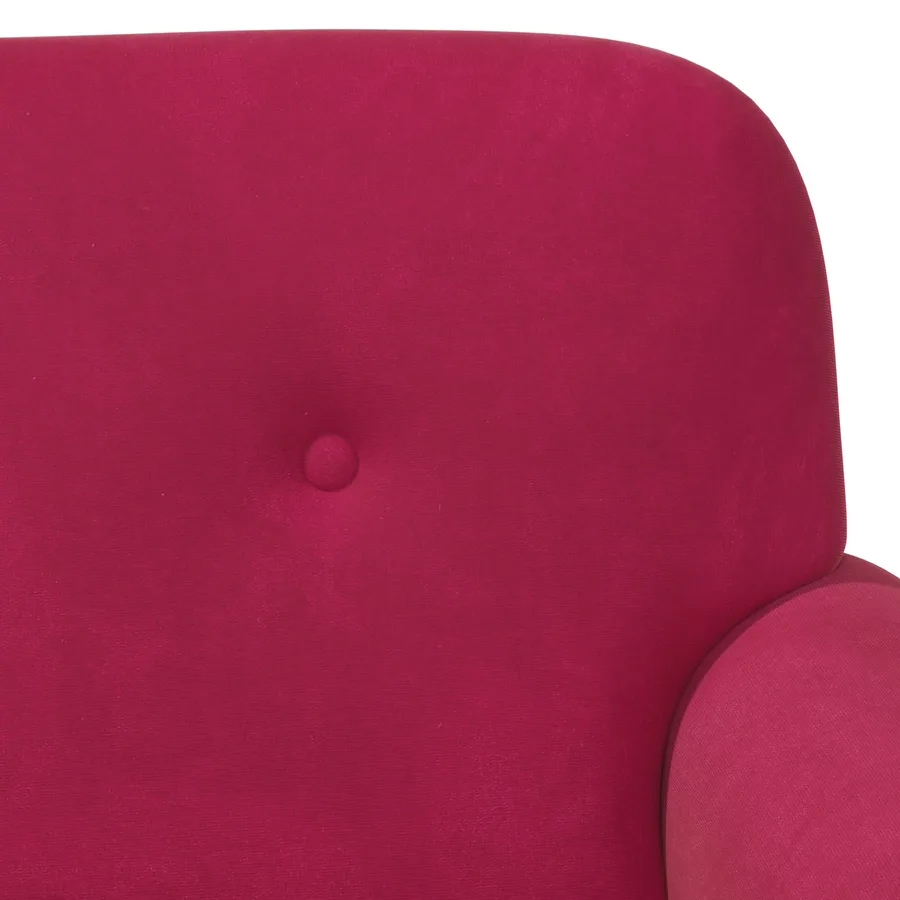 Canapé love seat avec capitonnage en boutons Bordeaux Velours - 7