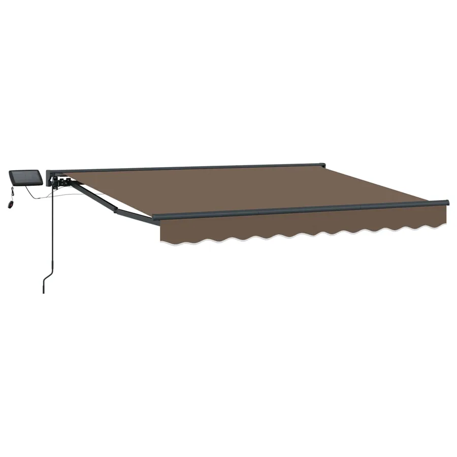 Cadre de store manuel avec LEDs Taupe 2,5 x 2 m - 2