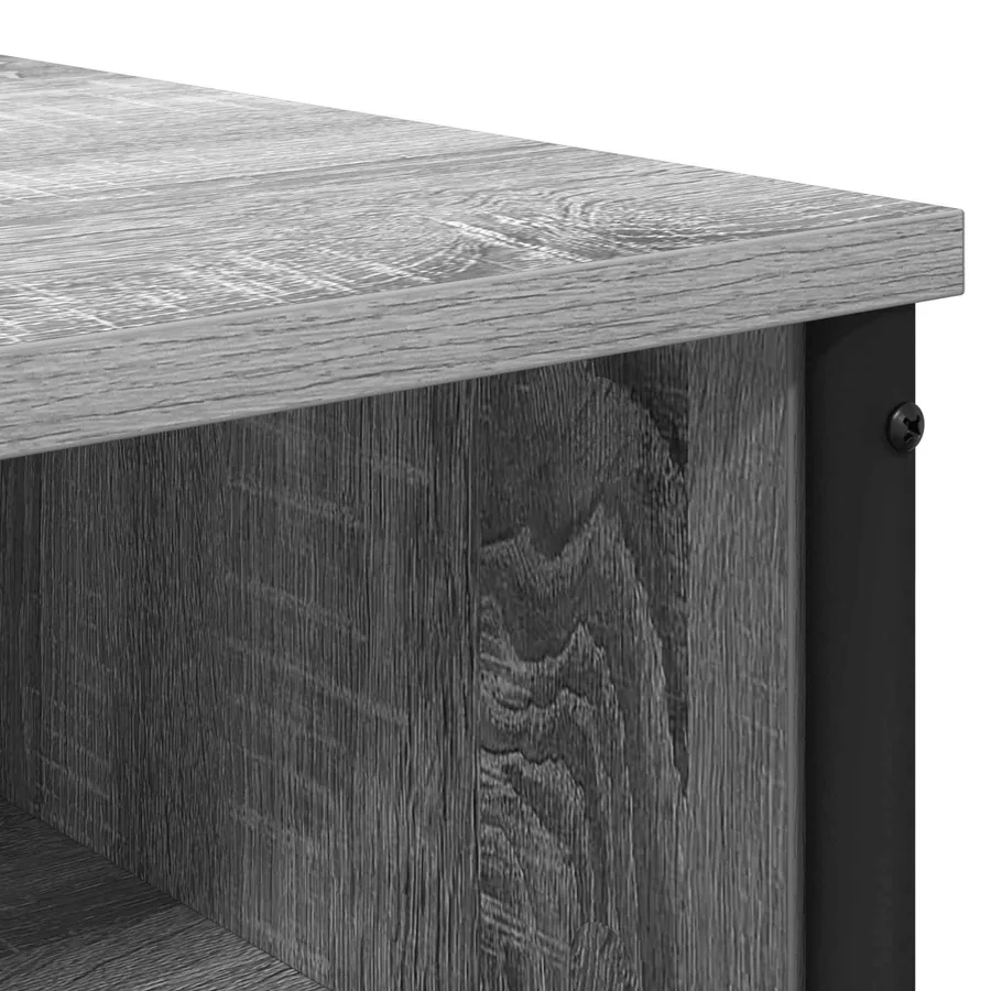 Table de Toilette avec étagère Sonoma gris 81 x 40 x 131 cm - 7