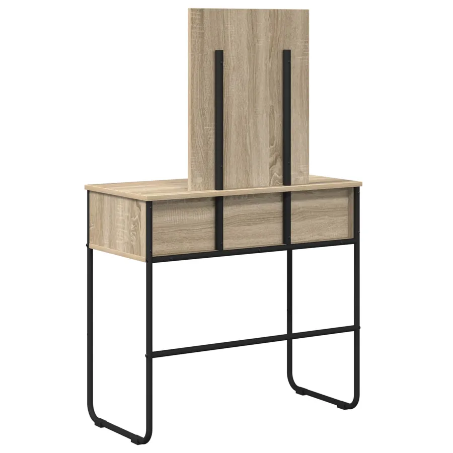 Table de Toilette avec étagère Chêne Sonoma 81 x 40 x 131 cm - 6