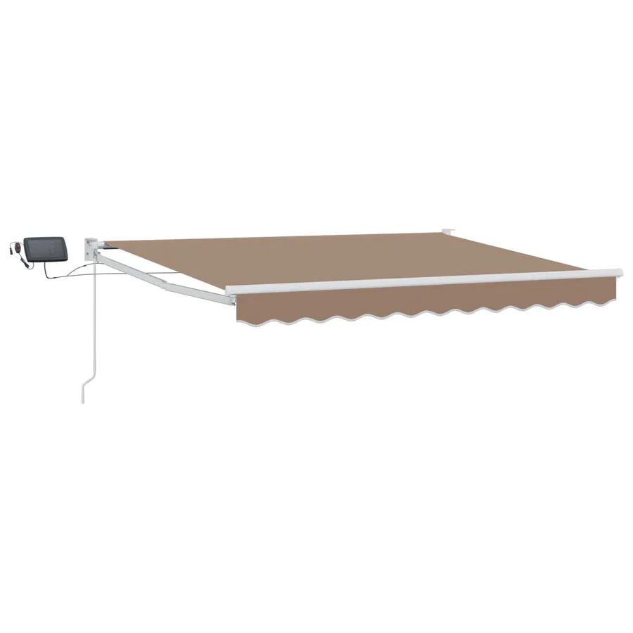 Store rétractable manuel avec LEDs Taupe - 2