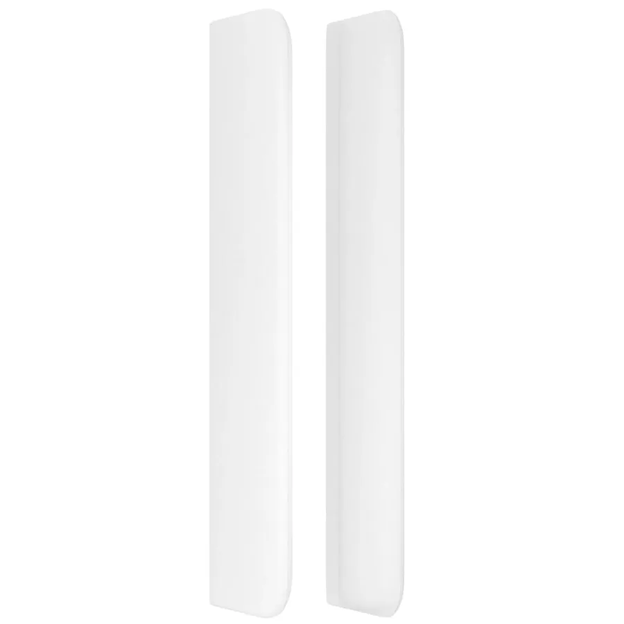 Tête de lit avec oreilles Blanc 163x16x118/128 cm Similicuir - 4