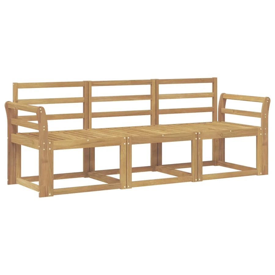 Ensemble de canapés d'extérieur 3 pcs Blanc 194 x 63 x 73 cm - 2