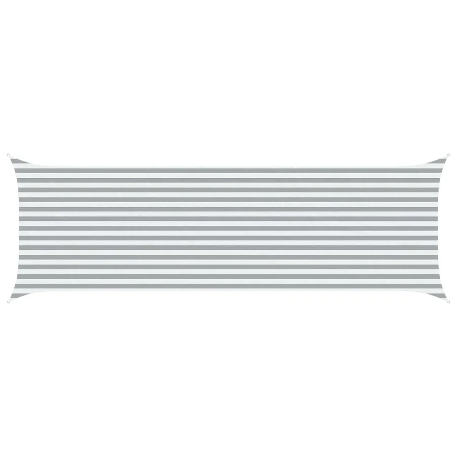 Voile d'ombre Gris clair et blanc 6 x 2 m - 2