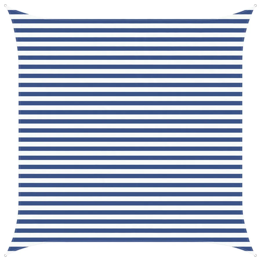 Voile d'ombre Bleu et Blanc 3,6 x 3,6 m 100 % polyester Oxford - 2