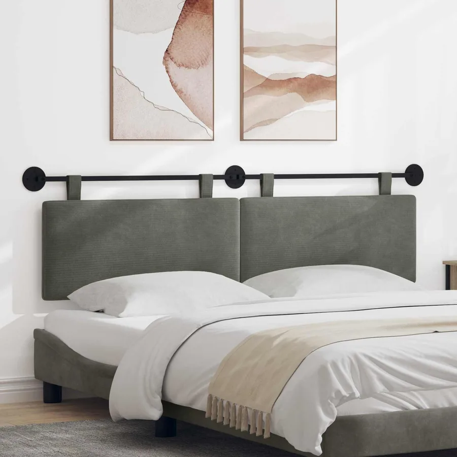 Tête de lit suspendue Tissu en velours côtelé