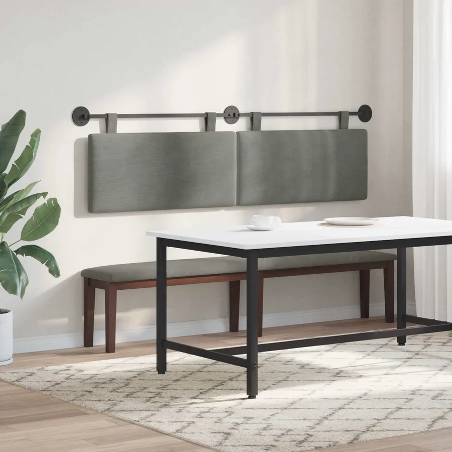 Tête de lit suspendue Tissu en velours côtelé - 4