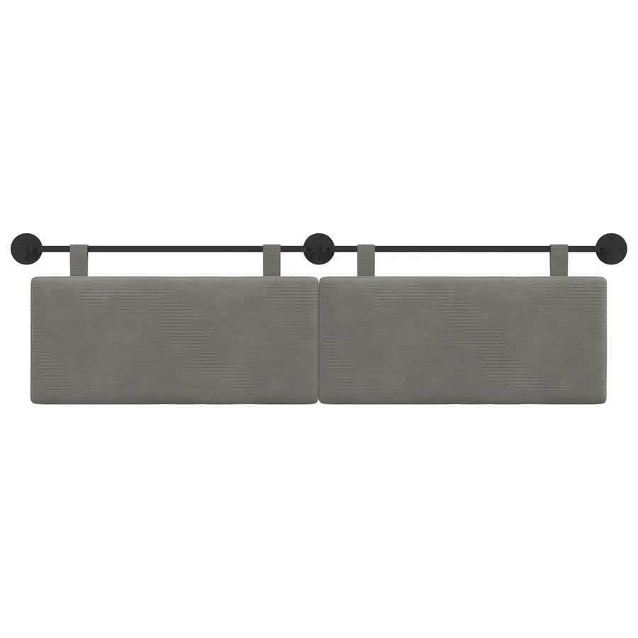 Tête de lit suspendue Tissu en velours côtelé - 5