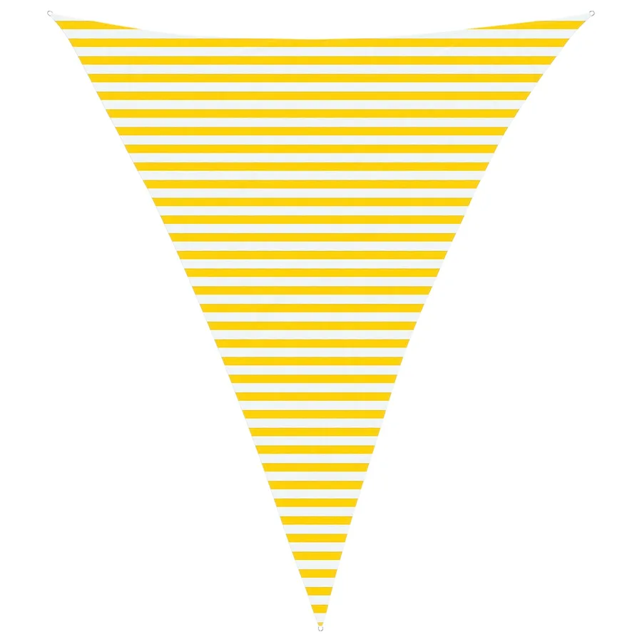 Voile d'ombre Jaune et blanc 4 x 5 x 5 m 100 % polyester Oxford - 2