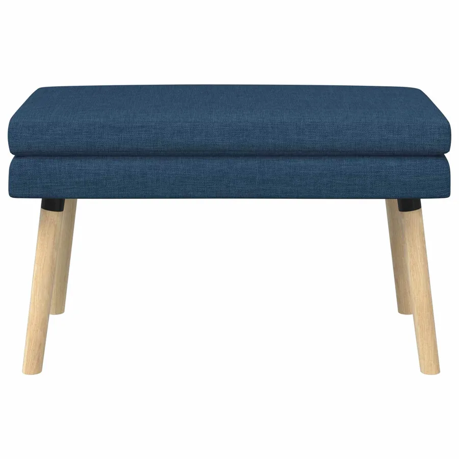 Banc à double couche Bleu 80 x 40 x 47 cm Tissu - 5