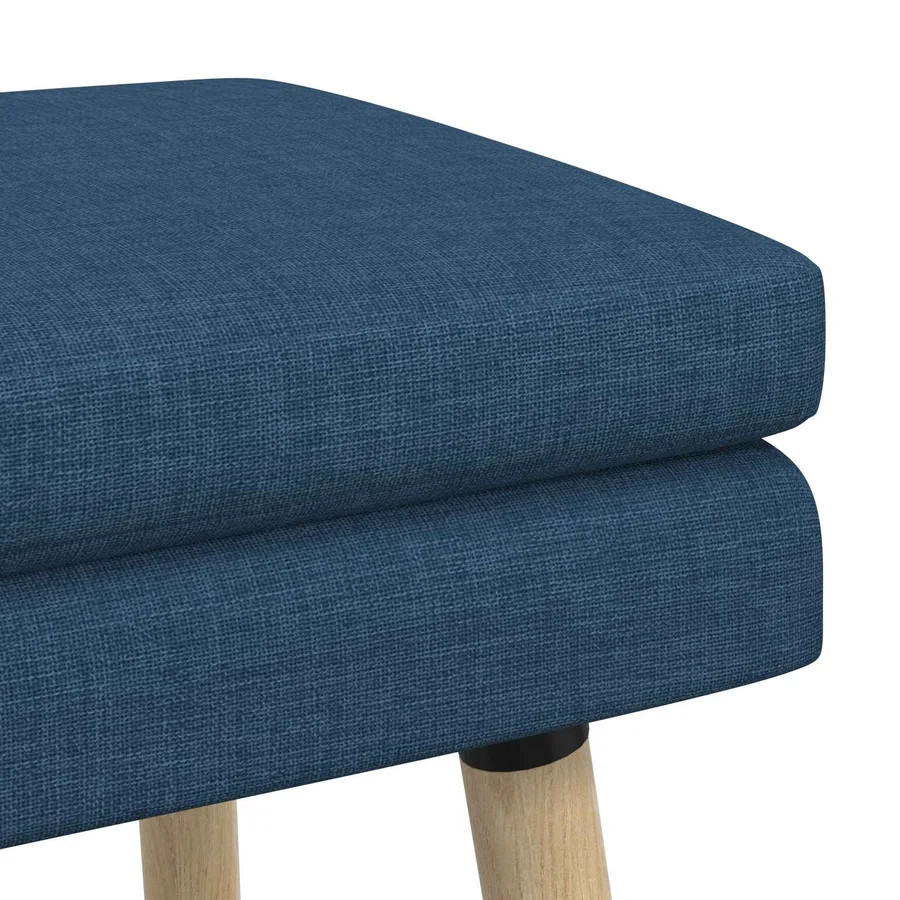 Banc à double couche Bleu 80 x 40 x 47 cm Tissu - 6