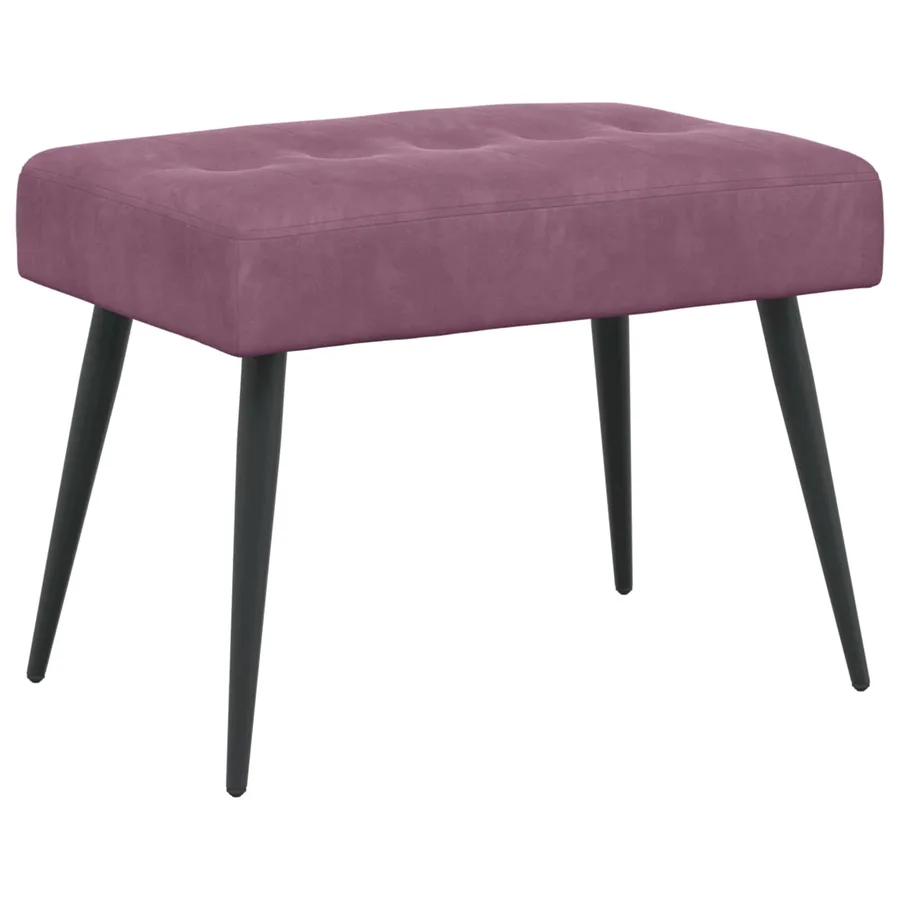 Banc avec capitonnage bouton Pourpre 60 x 40 x 45 cm Velours - 2