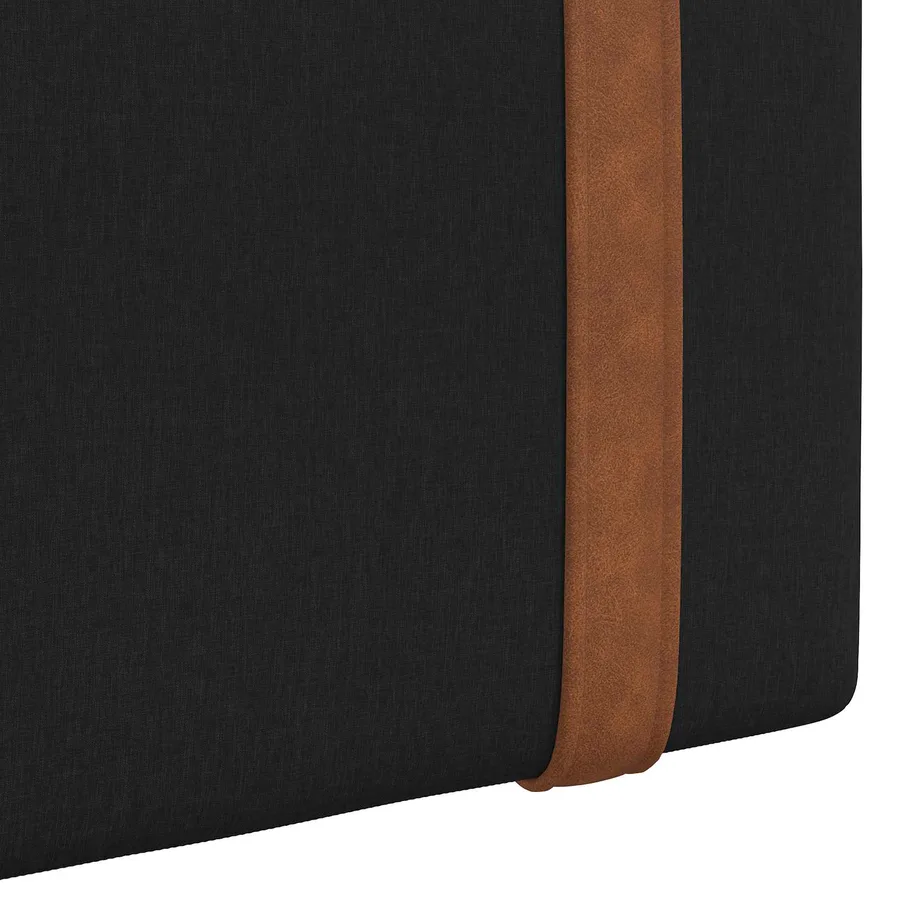 Tête de lit suspendue Avec lumière LED Noir PU antique - 9