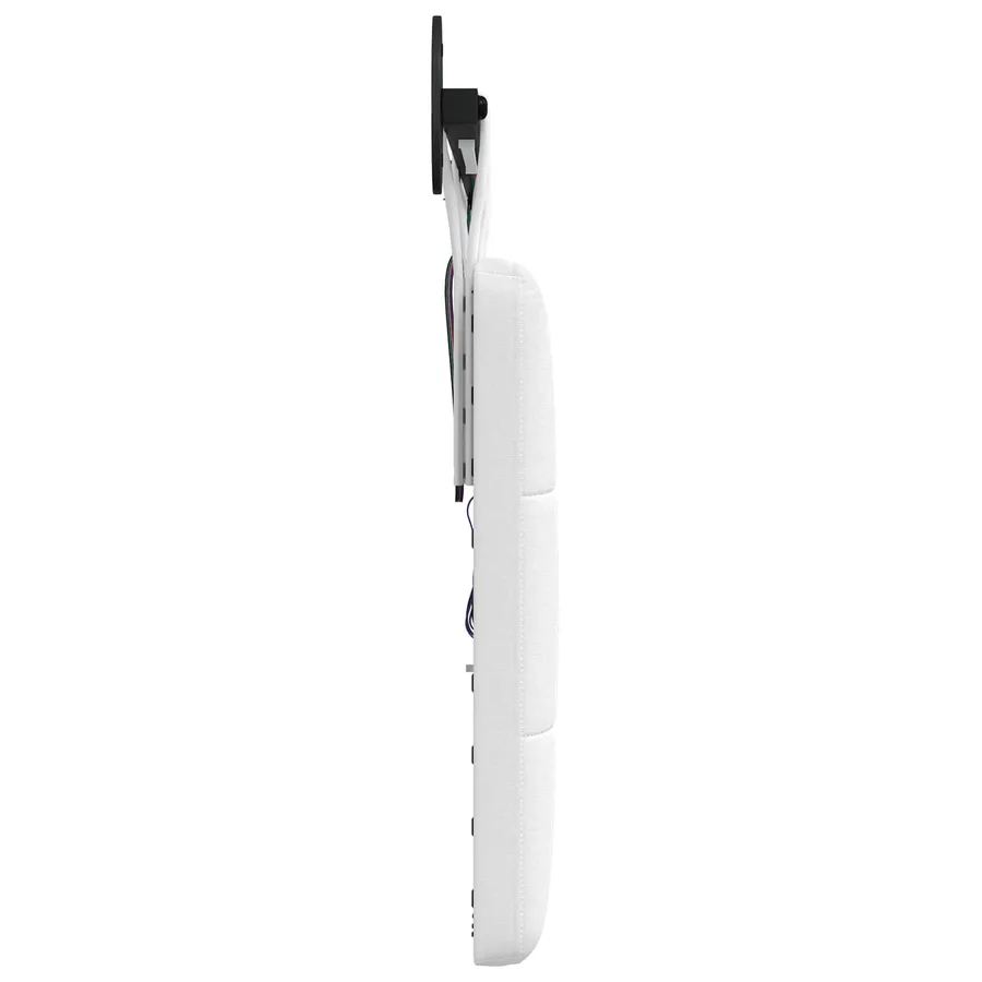 Tête de lit suspendue Avec lumière LED Blanc Tissu - 7