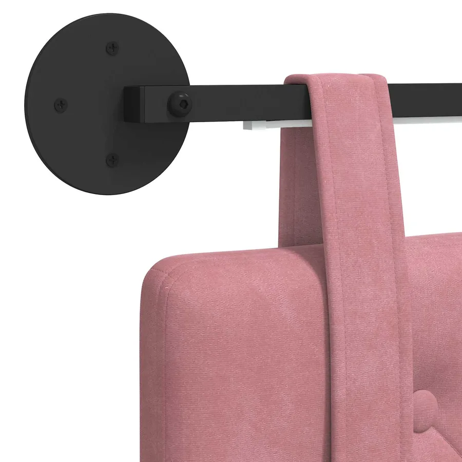 Tête de lit suspendue Avec lumière LED Rose Velours - 8