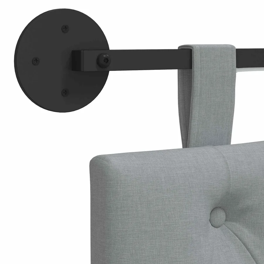Tête de lit suspendue Avec lumière LED Gris clair Tissu - 10