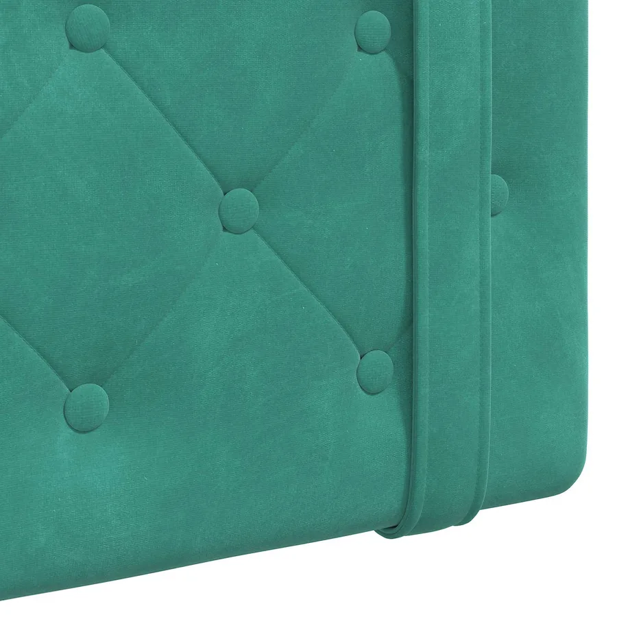 Tête de lit suspendue Avec lumière LED Turquoise Velours - 9