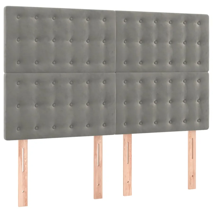 Sommier à lattes de lit matelas et LED Gris clair 140x190 cm - 7