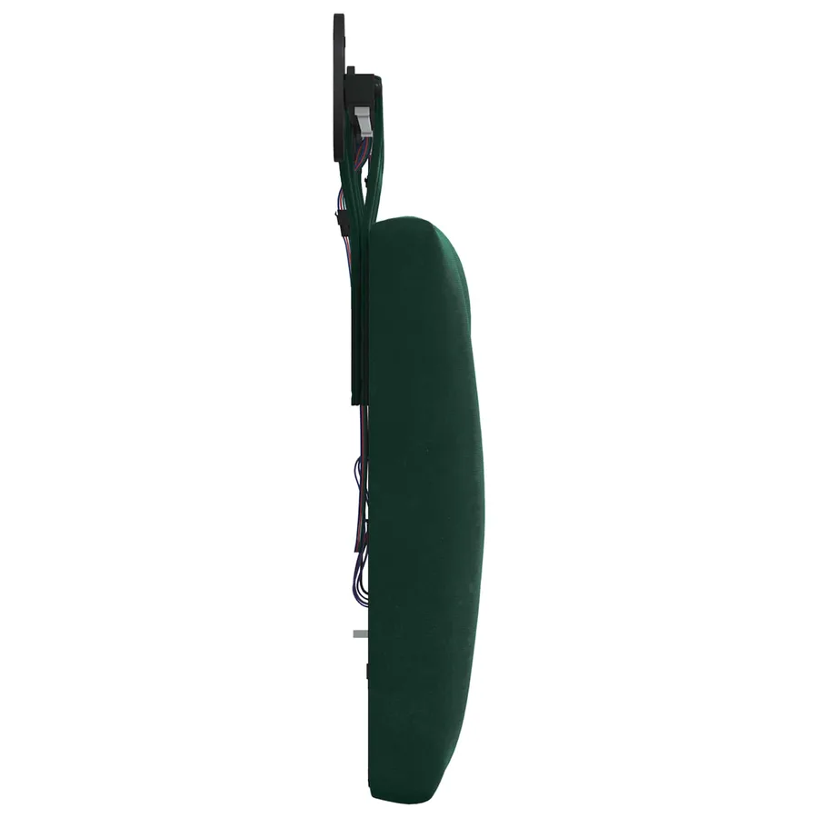 Tête de lit suspendue Avec lumière LED Vert foncé Velours - 7