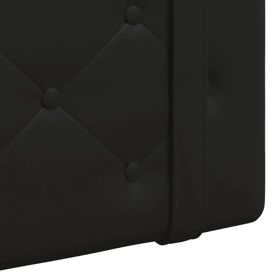 Tête de lit suspendue Avec lumière LED Noir Simili cuir - 9