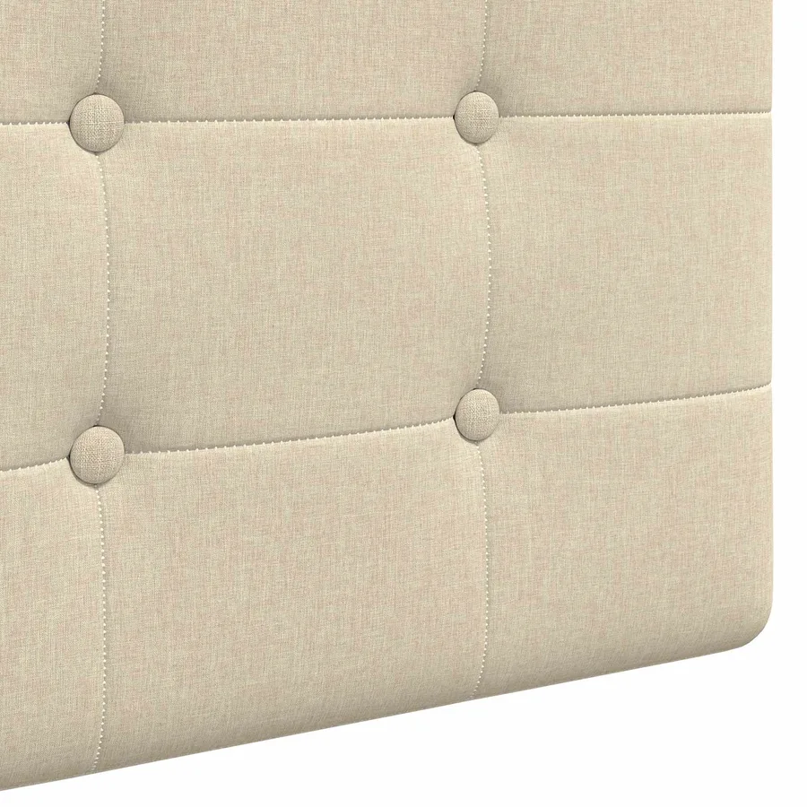 Tête de lit suspendue Avec lumière LED Crème Tissu - 9