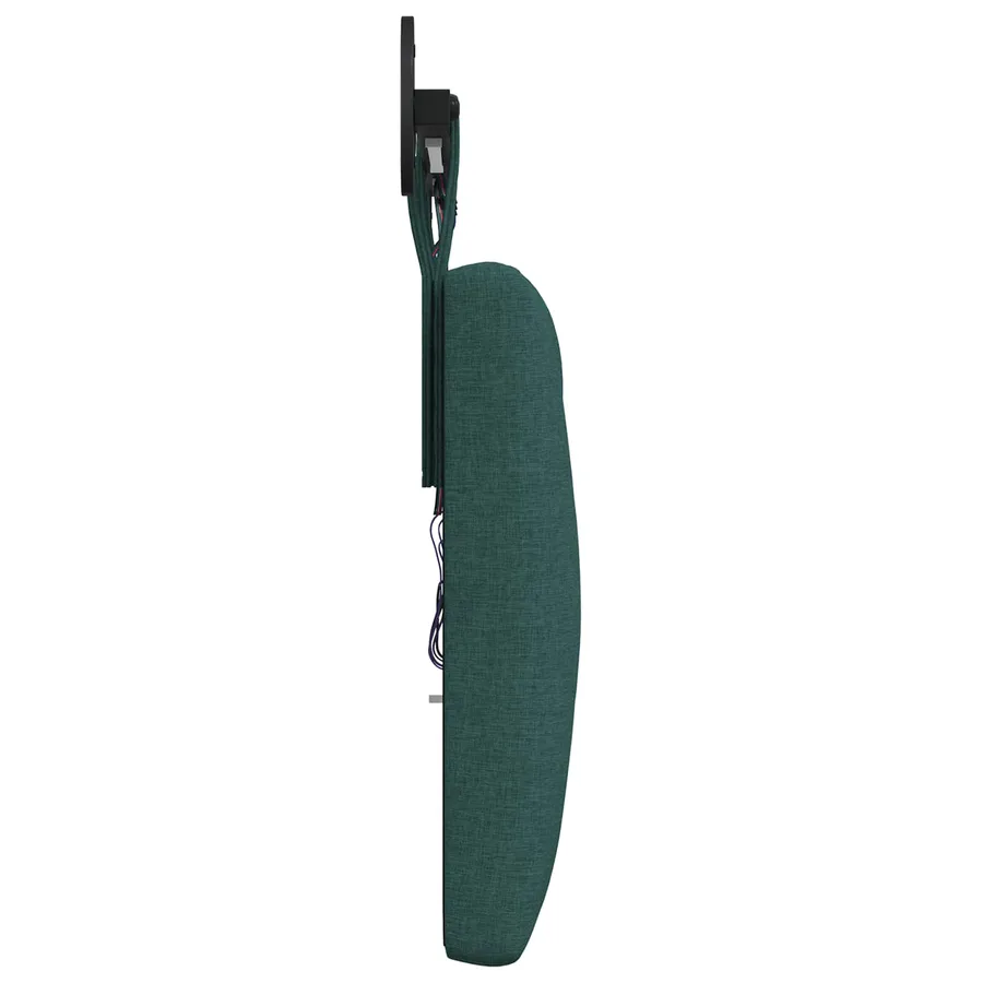 Tête de lit suspendue Avec lumière LED Vert foncé Tissu - 7