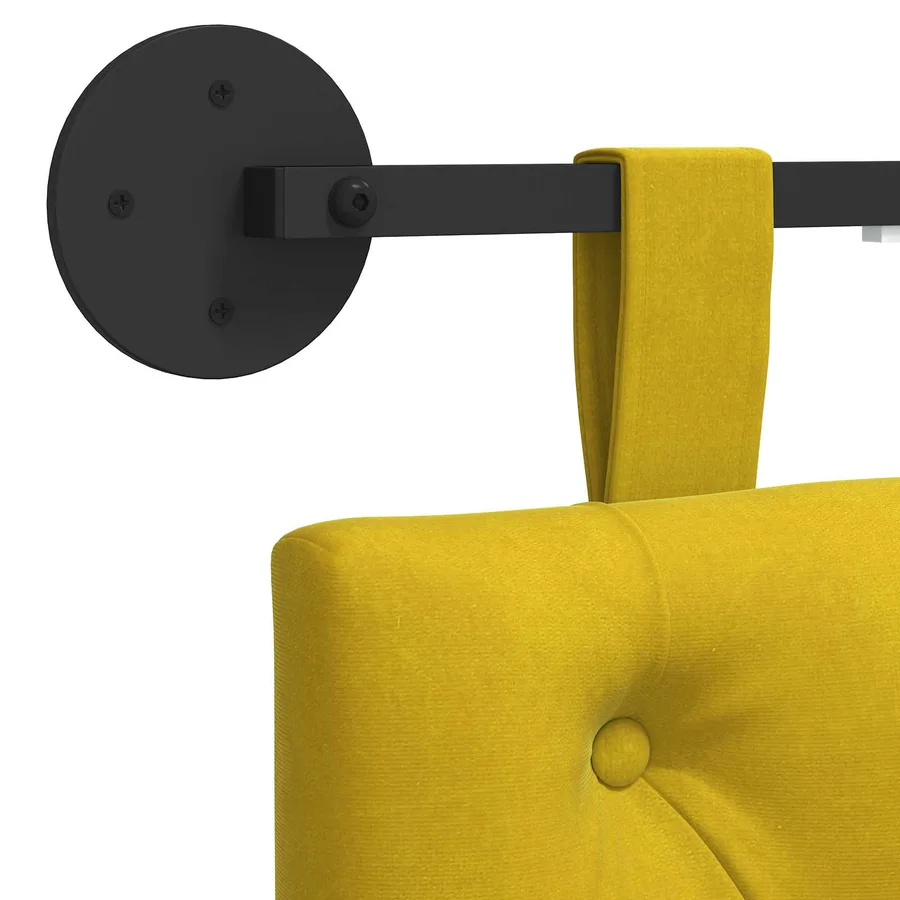Tête de lit suspendue Avec lumière LED Jaune Velours - 10