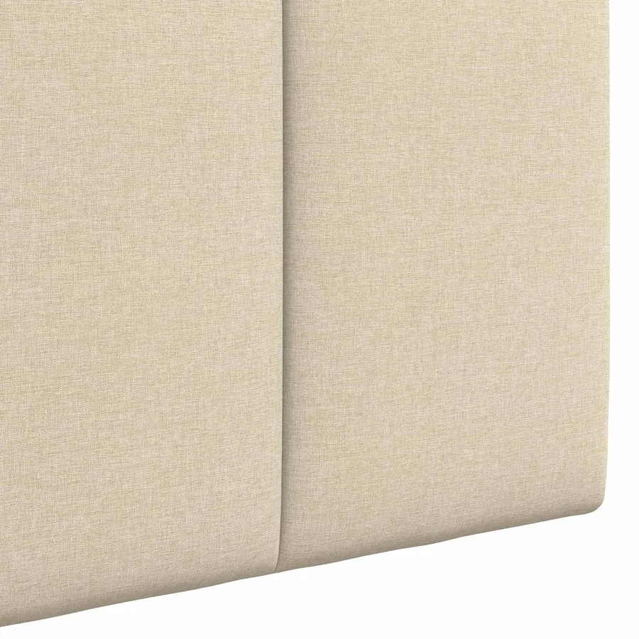 Tête de lit suspendue Avec lumière LED Crème Tissu - 9
