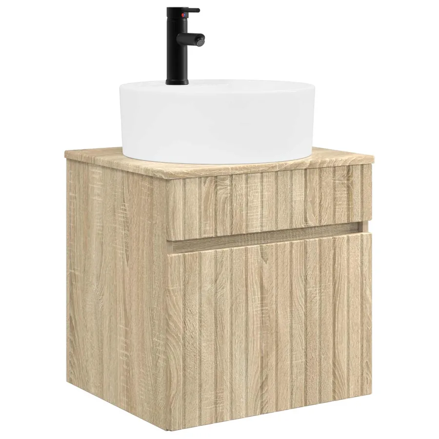 Ensemble d'armoire de salle de bain 5 pcs Chêne Sonoma - 5
