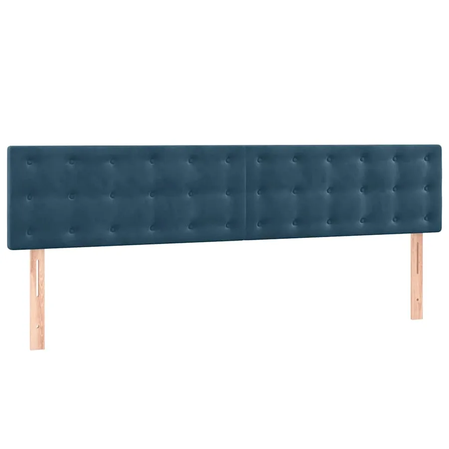 Sommier à lattes de lit et matelas Bleu foncé 160x200cm Velours - 6