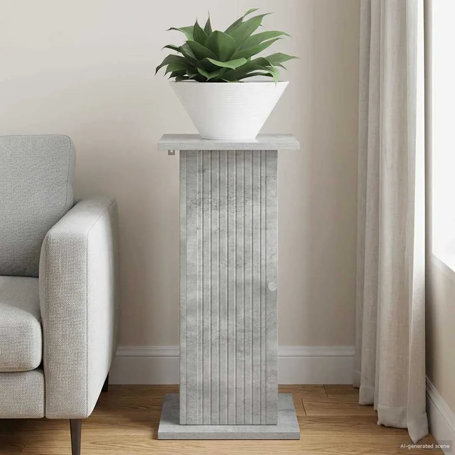 Support de Plante Gris béton 30,5 x 30 x 60,5 cm - 4