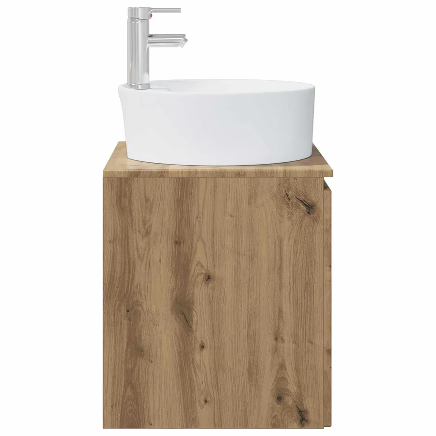 Vanité de lavabo mural Chêne artisanal 49,5 x 44,5 x 65 cm - 4