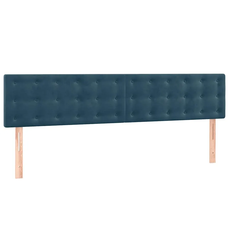 Sommier à lattes de lit et matelas Bleu foncé 160x200cm Velours - 6
