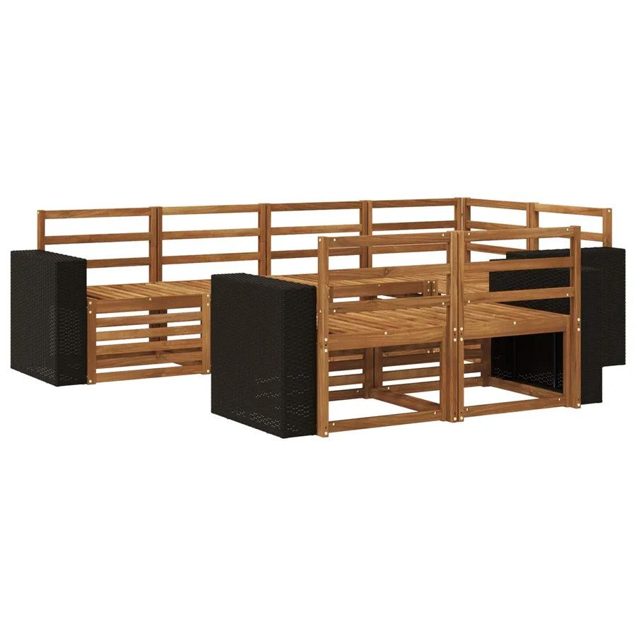 Ensemble de canapé d'angle 7 pcs Naturel - 2