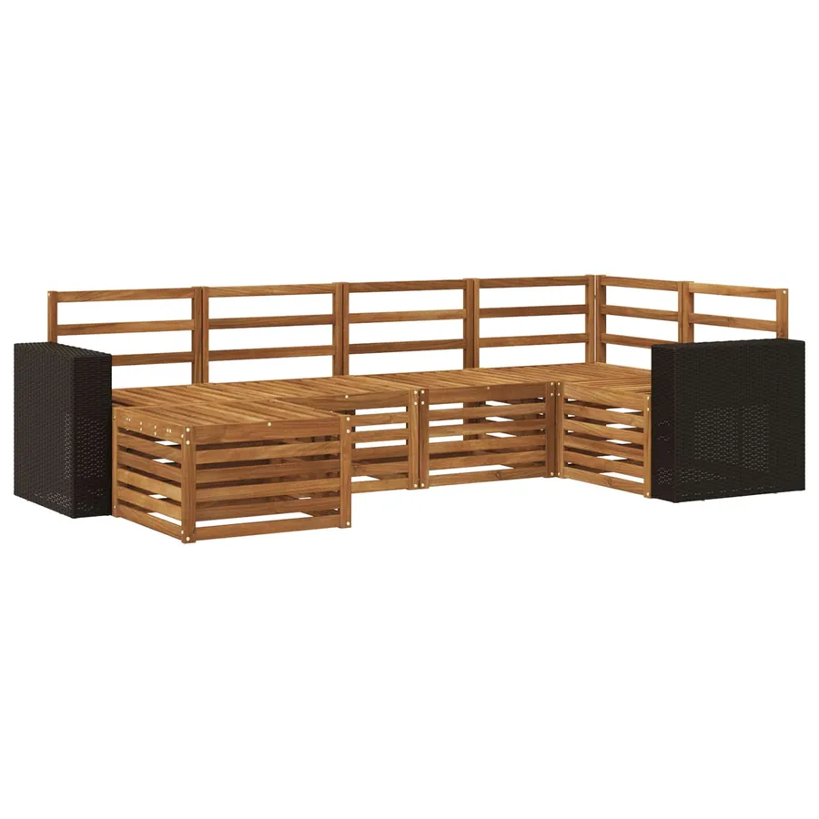 Ensemble de canapé d'angle 6 pcs Naturel - 2