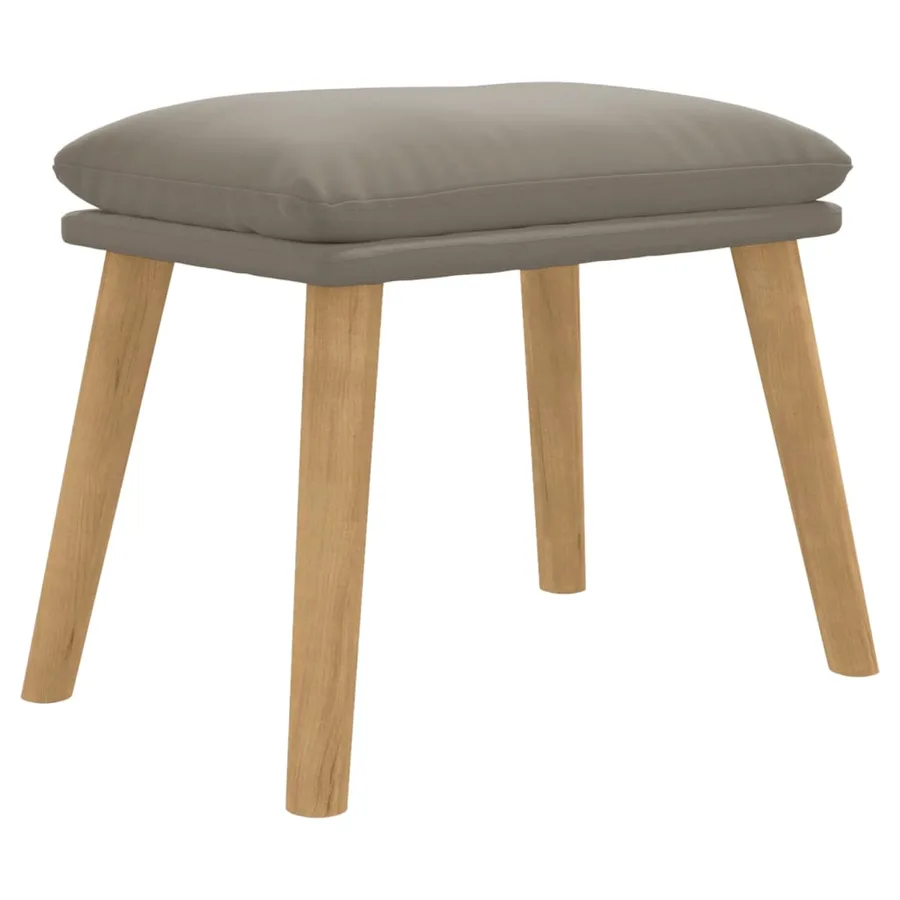 Repose-pied Gris clair 45x29,5x35 cm Velours - 2