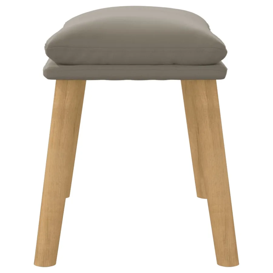 Repose-pied Gris clair 45x29,5x35 cm Velours - 4