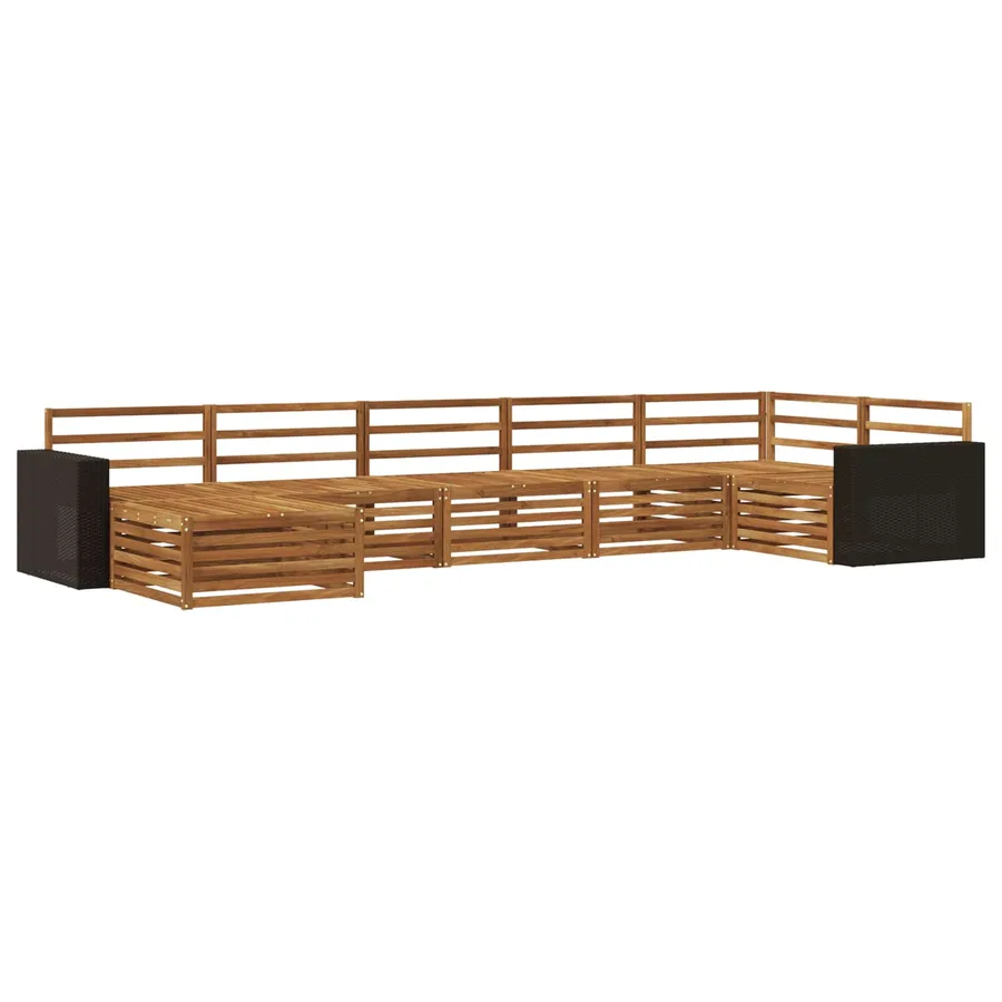 Ensemble de canapés d'extérieur 7 pcs Naturel - 2