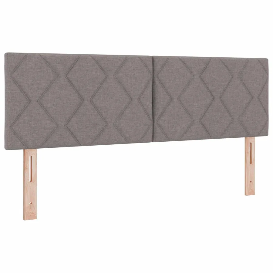 Lit boxspring avec matelas Taupe 160 x 200 cm Tissu - 3