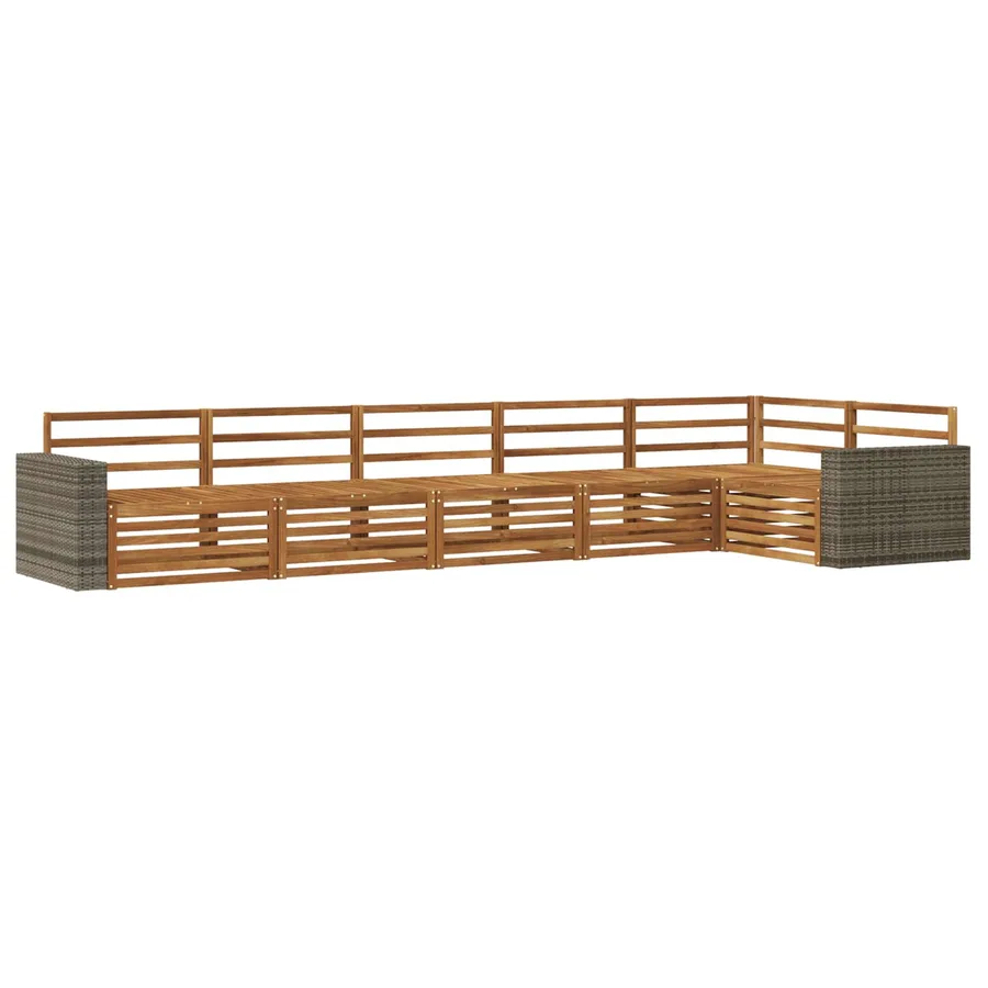 Ensemble de canapés d'extérieur 6 pcs Naturel - 2