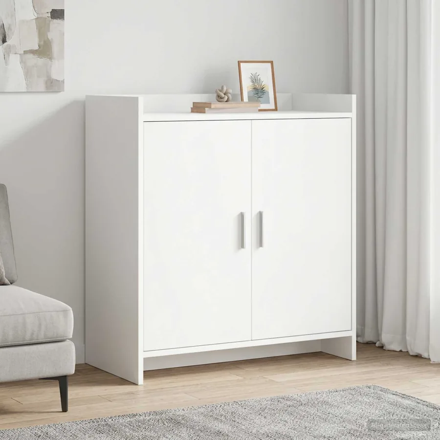 Buffet Blanc 72 x 36 x 80 cm Bois d'ingénierie