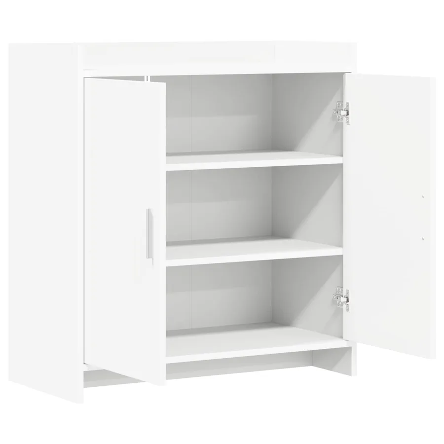 Buffet Blanc 72 x 36 x 80 cm Bois d'ingénierie - 4