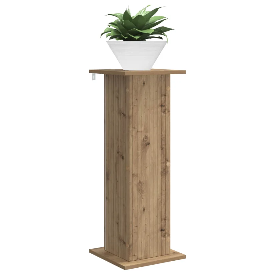 Support de Plante Chêne artisanal 30,5 x 30 x 80,5 cm - 3