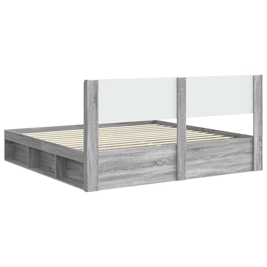 Cadre de lit avec rangement et tête de lit 2 pc - 7