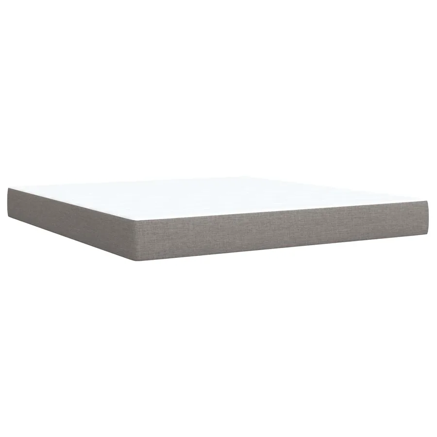 Lit boxspring avec matelas Taupe 180 x 200 cm Tissu - 5