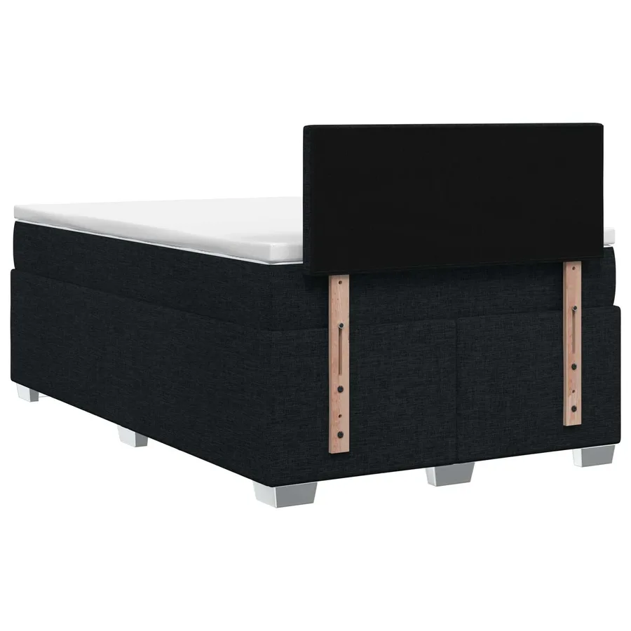 Lit boxspring avec matelas Noir 120 x 200 cm Tissu - 7