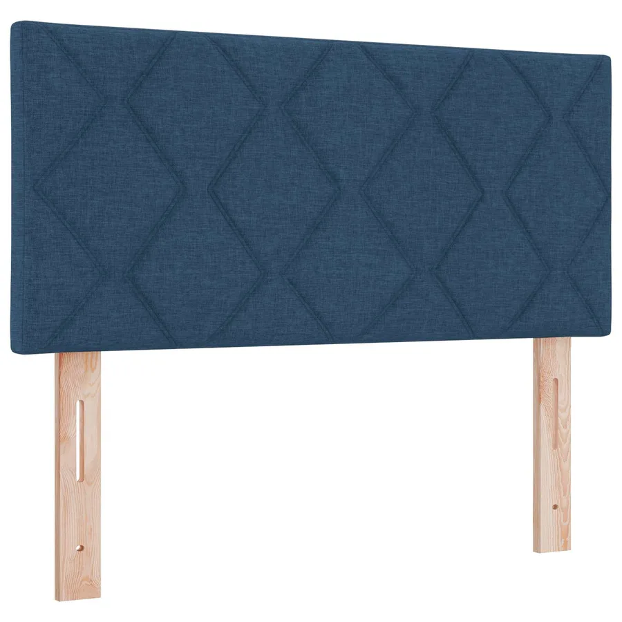 Lit boxspring avec matelas Bleu 120 x 200 cm Tissu - 3